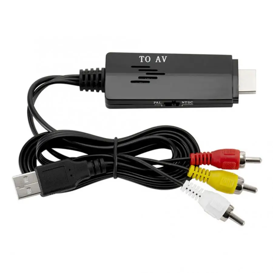 Кабель преобразователя HD AV для RCA 480 i 576 вилка видео TV VHS VCR Новый| |