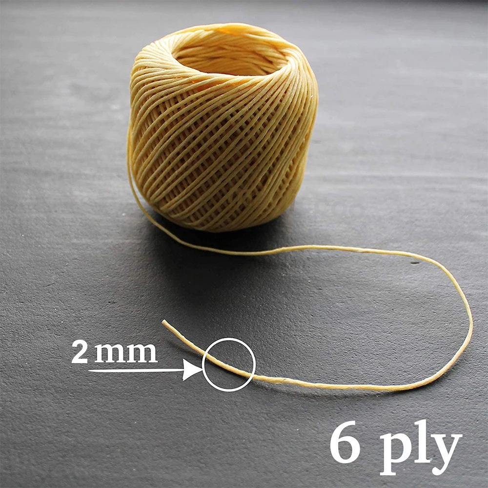 Фитиль для свечей из конопли с натуральным покрытием пчелиного воска зажигалок