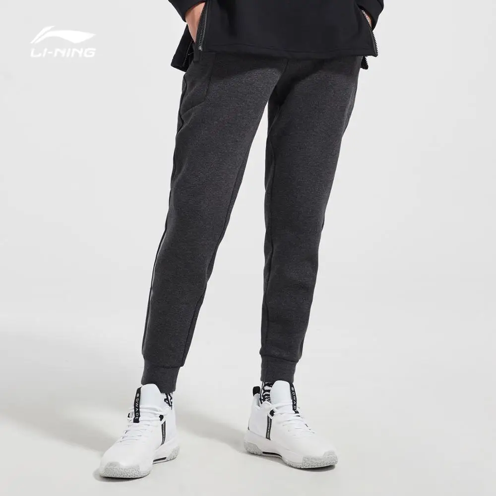 Li Ning мужские спортивные штаны серии Уэйд 66% хлопок 34% полиэстер обычная посадка