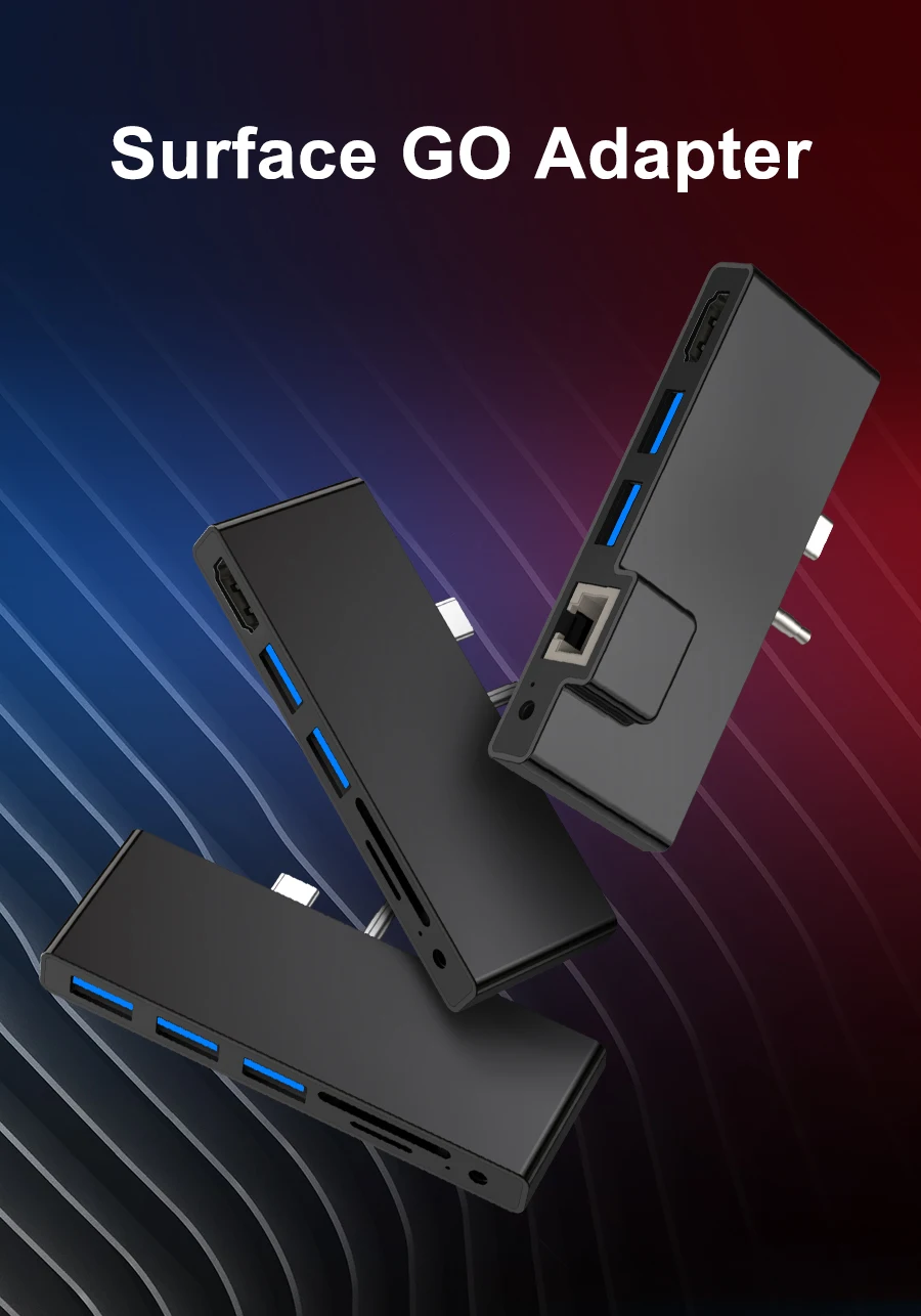 Rocketek USB 3,0 концентратор-картридер 4K HDMI 1000 Мбит/с гигабитный Ethernet адаптер SD/TF micro SD 3,5 мм аудио для microsoft Surface GO