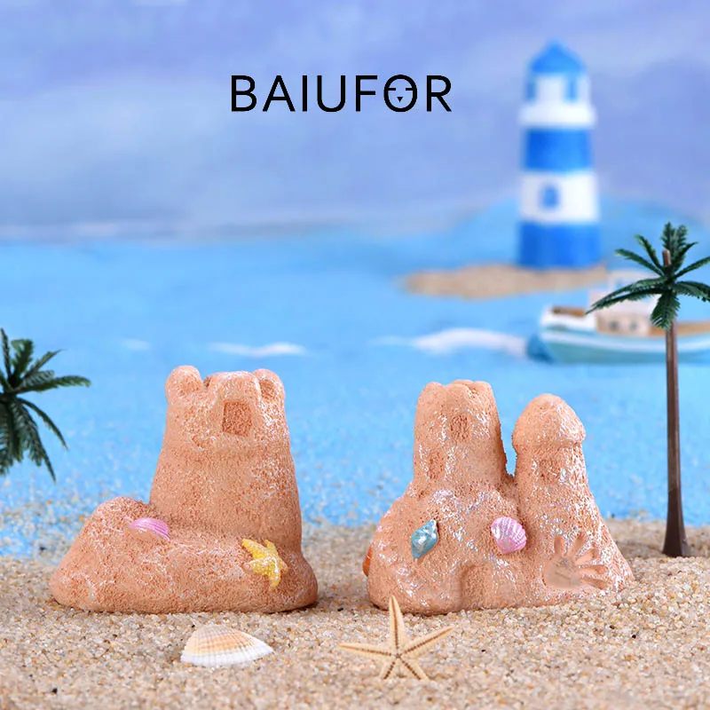 Миниатюра BAIUFOR кокосовое дерево цветная Морская звезда песчаная скульптура