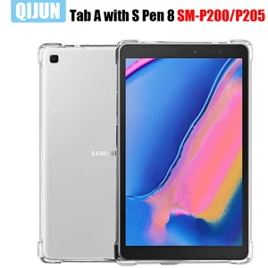 Чехол для планшета Samsung Galaxy Tab A 8 2019, силиконовый мягкий чехол-ручка, ТПУ подушка безопасности, прозрачная защитная сумка для телефонаP205