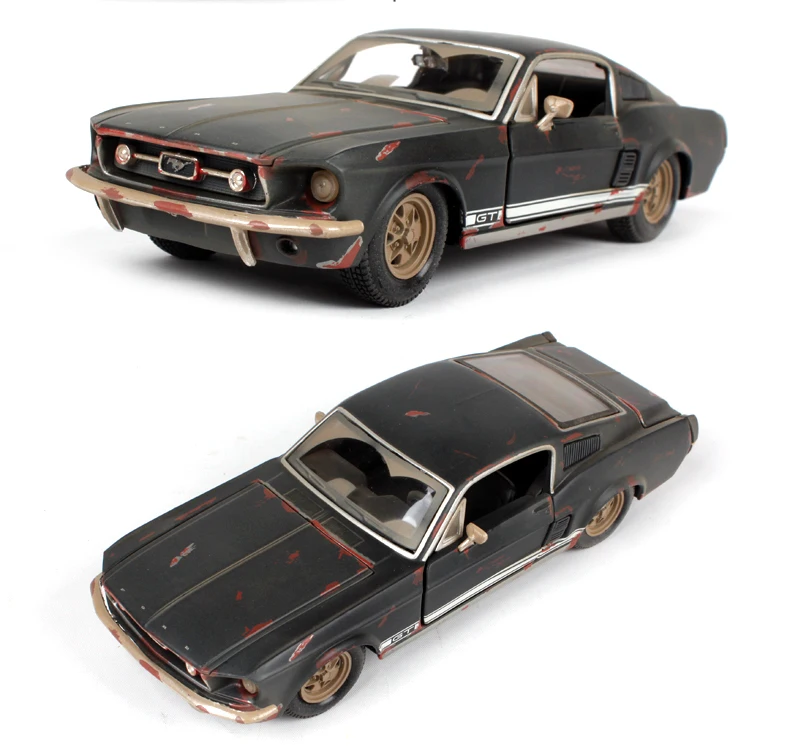 1:24 1967 FORD Mustang GT литой модельный автомобиль игрушка, Коллекционная модель автомобиля