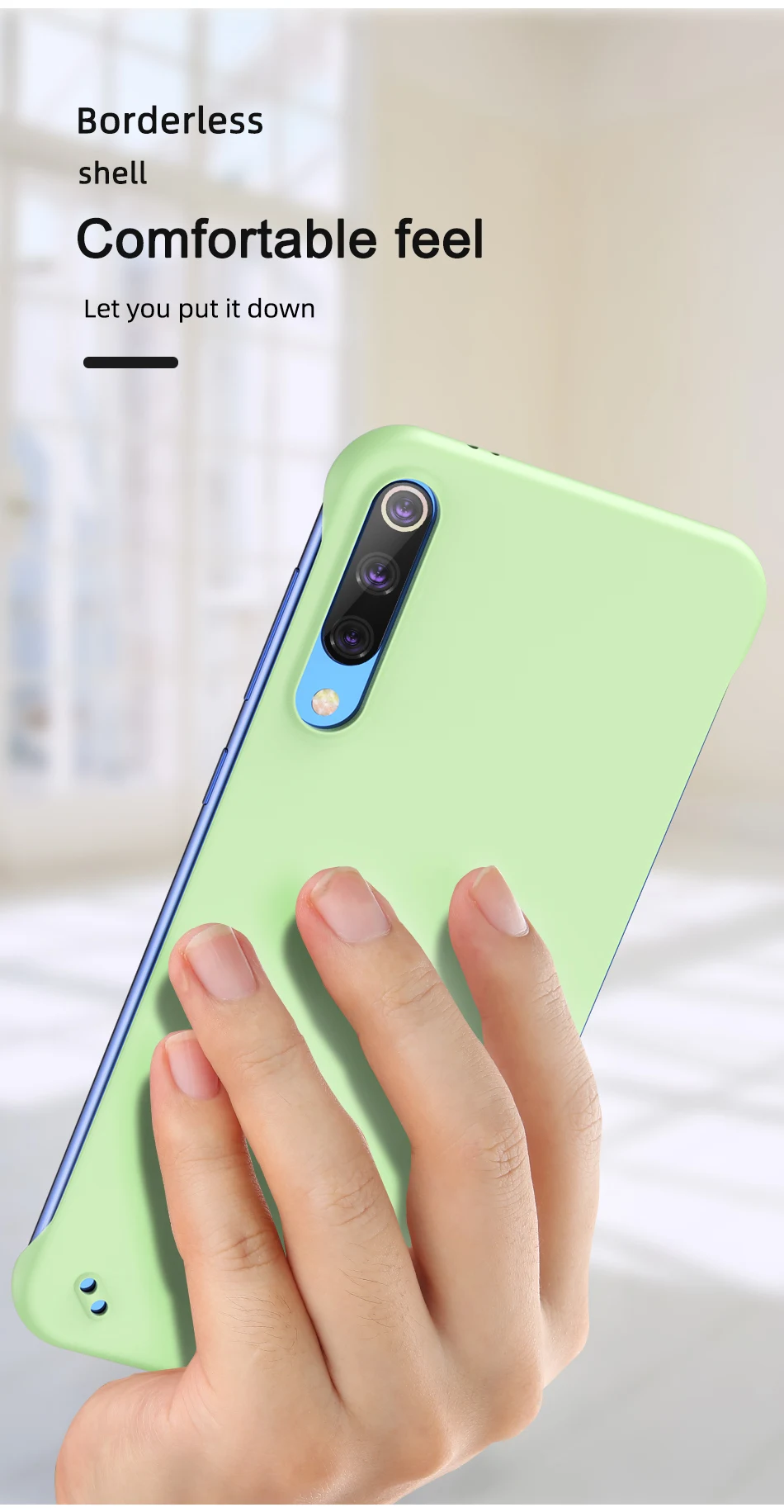 Lovebay тонкий скраб Жесткий PC Бескаркасный чехол для телефона для Xiaomi Mi9 Mi9 SE карамельный цвет матовый чехол для Redmi K20 задний Чехол без полей