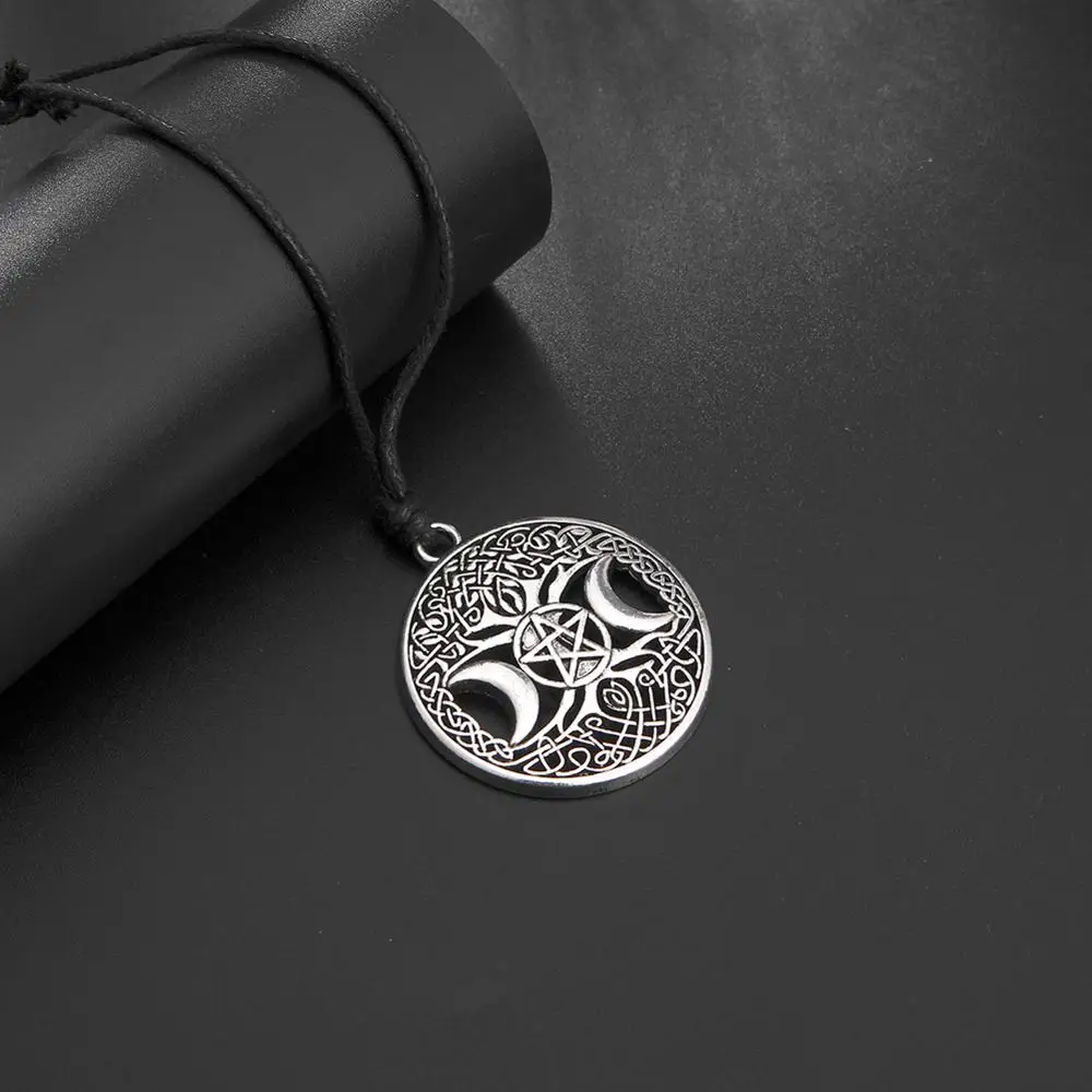 LIKGREAT подвеска Триединая богиня луны Wicca кулон пентаграмма волшебный Амулет