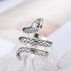 100% Стерлинговое Серебро 925 пробы Милая змея животное женские кольца на палец ювелирные изделия для женщин подарок на день рождения Прямая поставка не выцветает