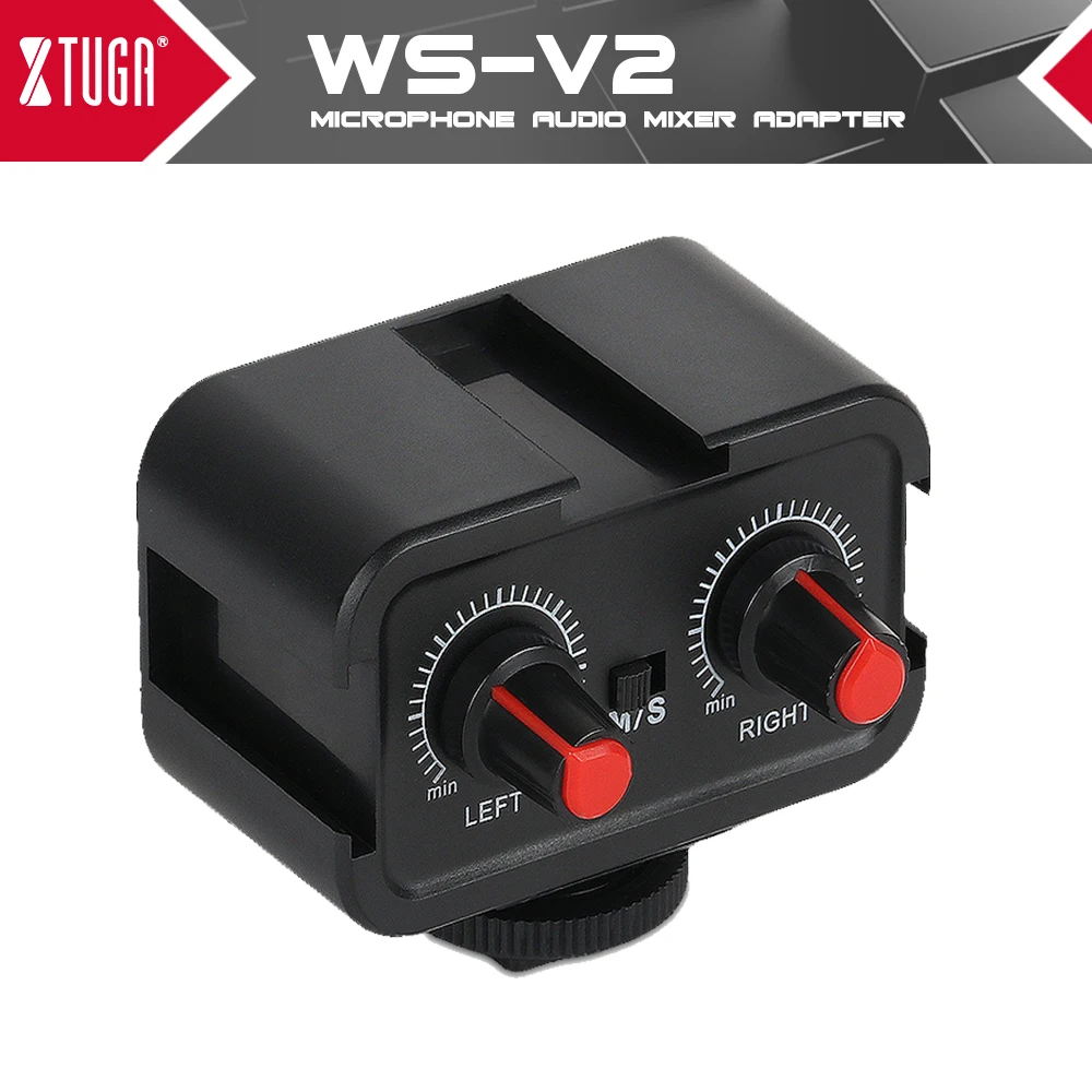 XTUGA двухканальный микрофон аудио миксер адаптер с 3 5 мм стерео и двумя моно