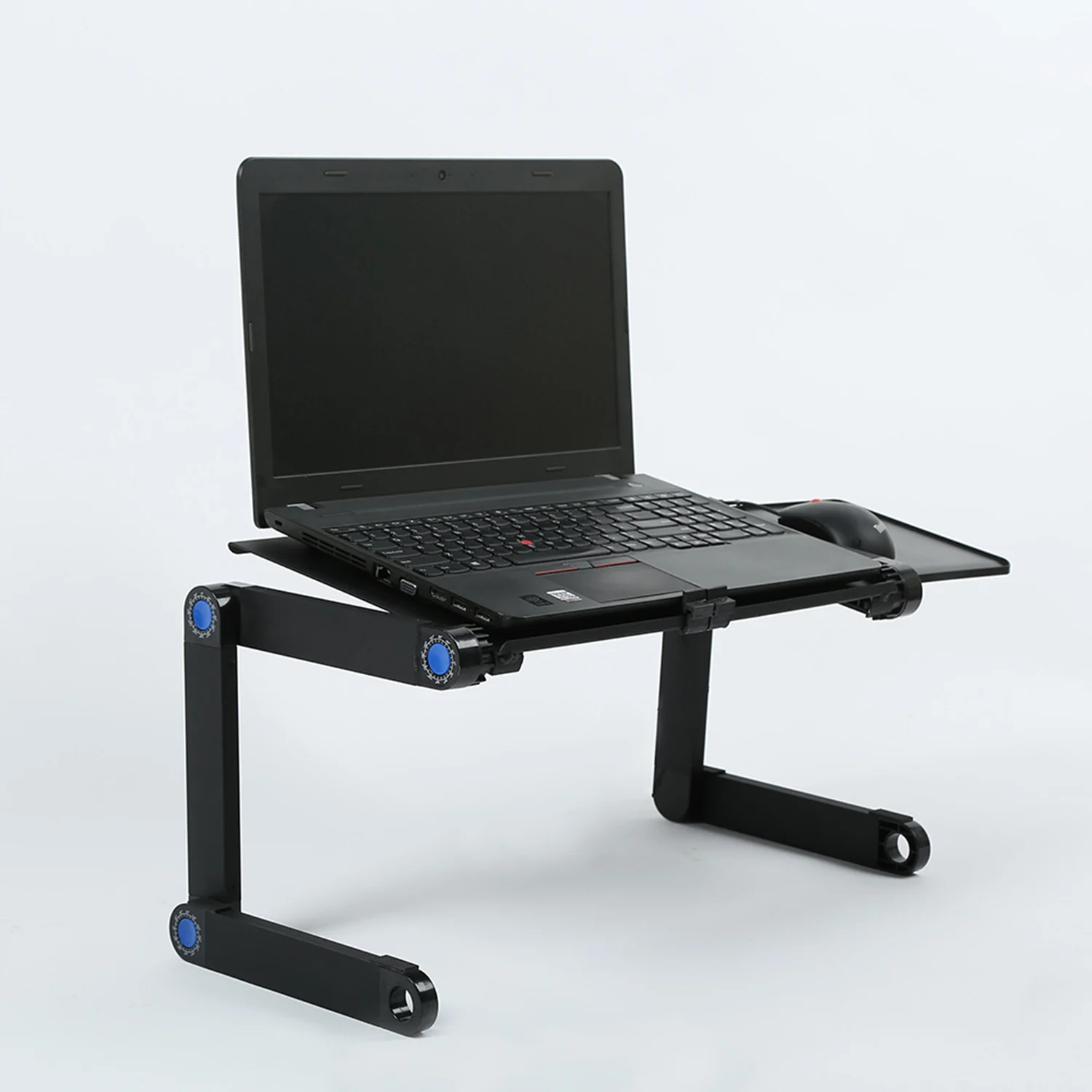 

Aluminium Adjustable Laptop Stand Lightweight Standing Desk with 2 Cooling Fans & Mouse Pad Sofa Couch Bed Tray