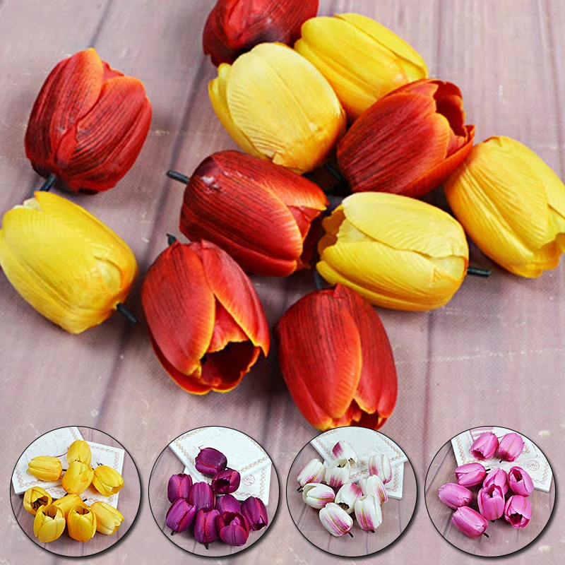 

5pcs home silk cloth simulation tulip simulation flower living room bedroom decoration flower pastoral style S6A5976