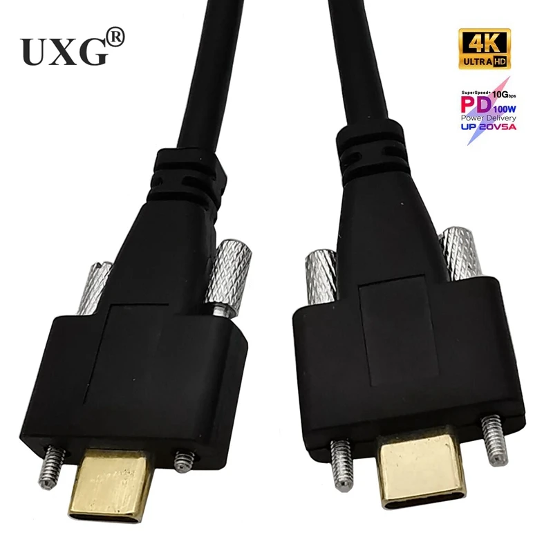 

Кабель для передачи данных USB 0,3 Type-C, 10 Гбит/с, 5 А, 3,1 м, 1 м, с винтами, 1,2 м, 4 фута, с фиксирующим винтом между 17 мм