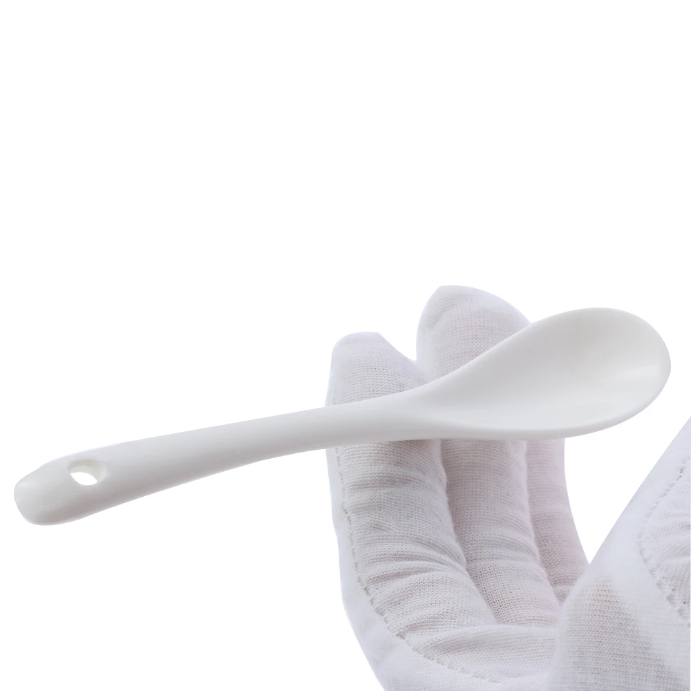 1 шт. фарфоровая кофейная ложка мини белая керамическая чайная сахарная