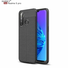 HATOLY Case For OPPO Realme 5 Pro Pattern PU Leather Dirty Resistant Soft TPU Silicone Back Cover Cases For OPPO Realme 5 Pro