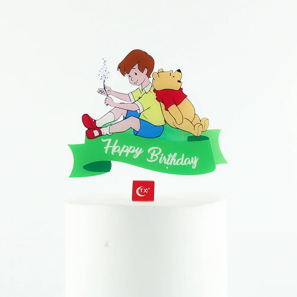 1 шт. тематическое украшение для торта в стиле Диснея Винни-Пуха акриловые