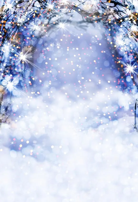 5X7 футов Зимняя Страна Чудес Искрящиеся Красочные Блестки старая дорога с