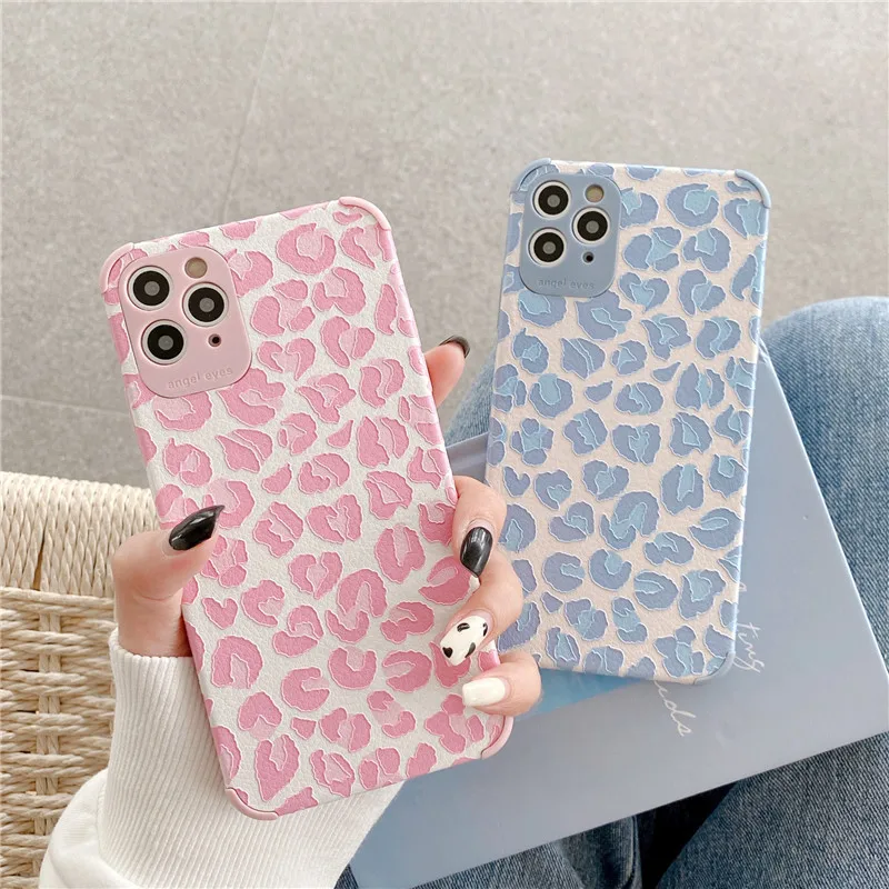 

Stylish Cute Leopard Phone Case For iPhone 11 Pro Max Soft Cover For iPhone SE 2020 Xr X Xs 8 7 Plus 6 6s 12 Mini Shockproof