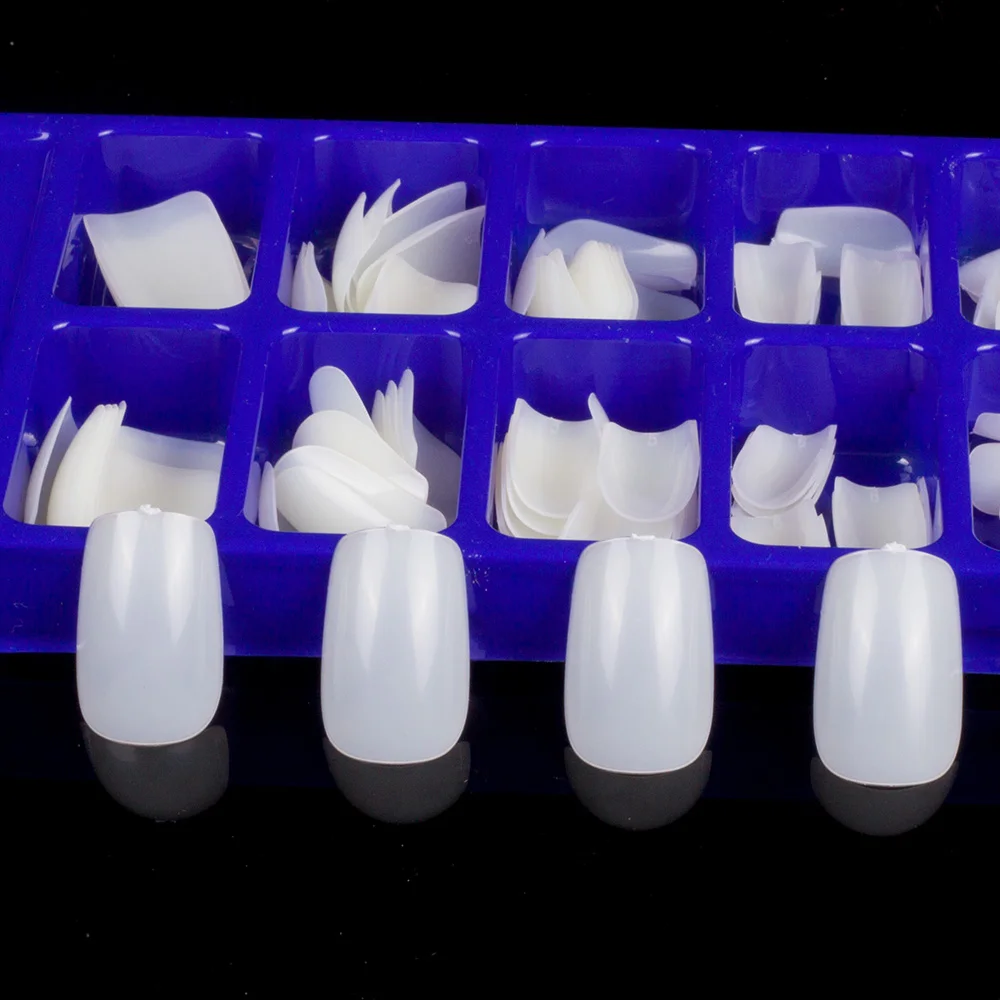 100 шт./кор. короткие накладные ногти Советы квадратный Форма искусственные палец