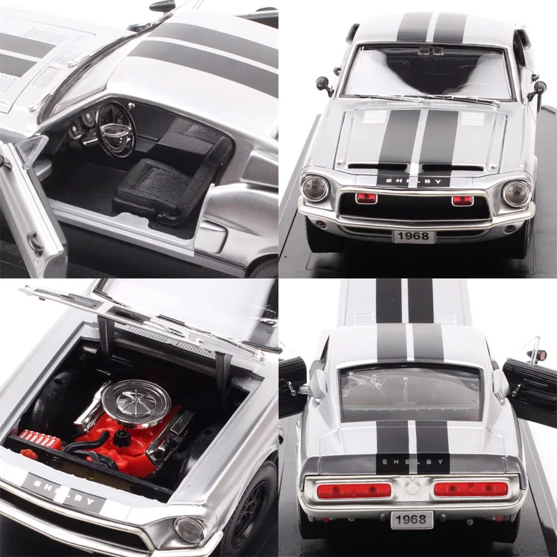 Дорожная подпись винтажный 1968 Ford Shelby Mustang металлические модели автомобилей и