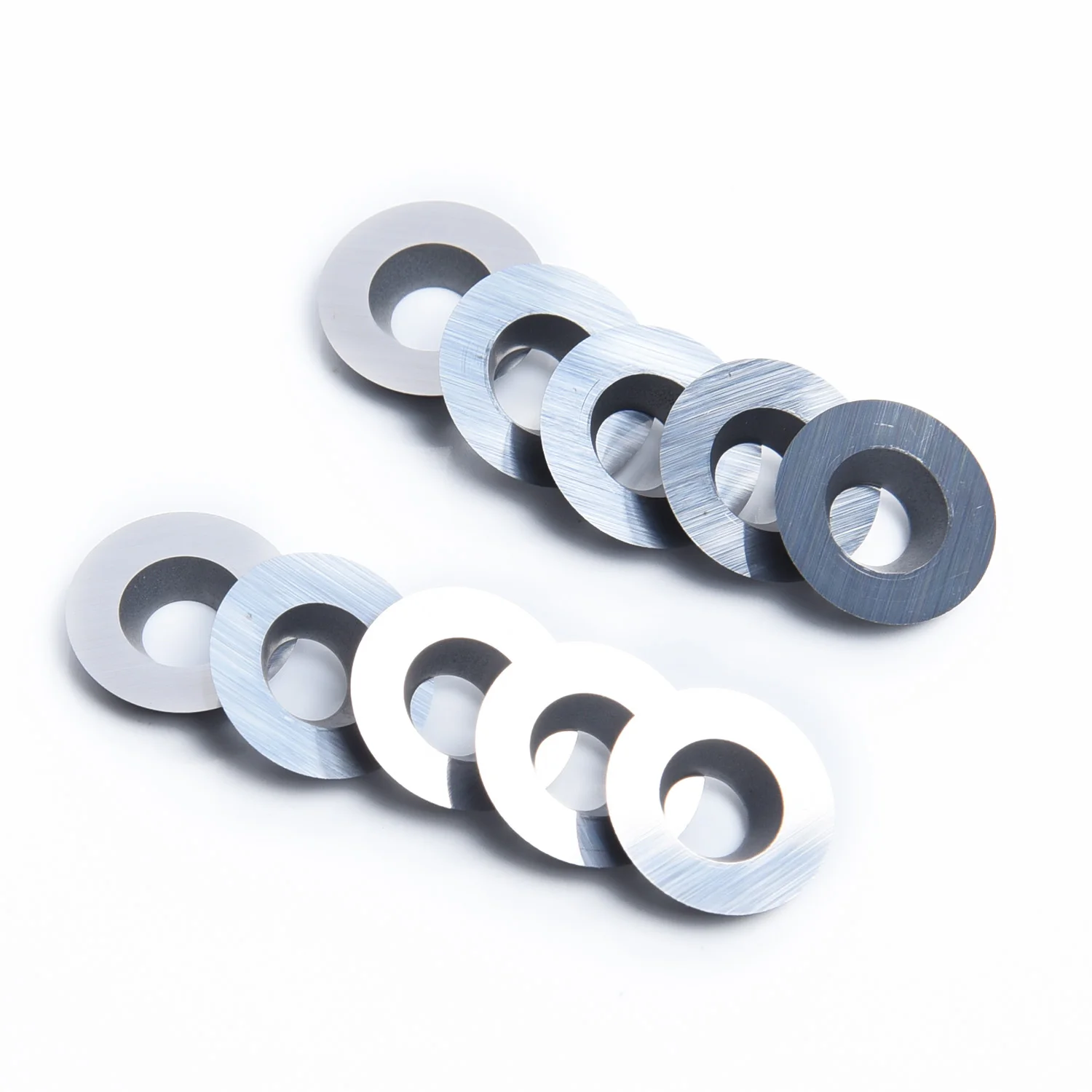 

with four cutting edges 10Pcs 12mm Round Wood Turning Carbide Tip Inserts Lathe Chisel Blade Cutter Tool