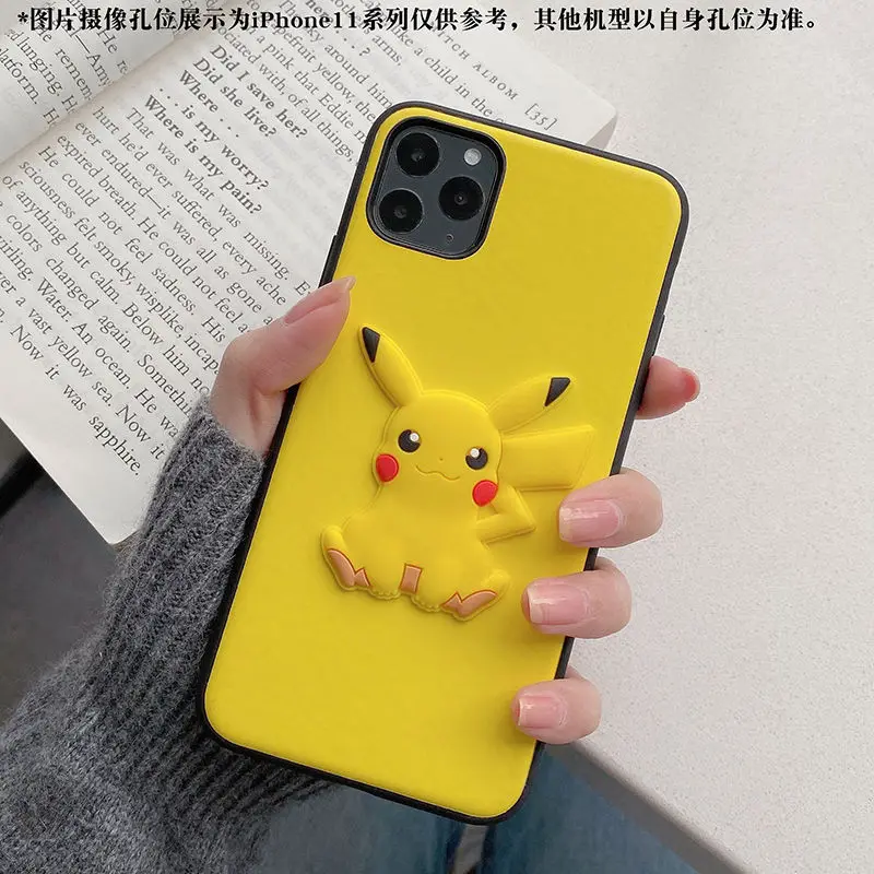 Чехол для iPhone 11Pro 6 7 8 pius x XR силиконовый противоударный с 3d-изображением покемона