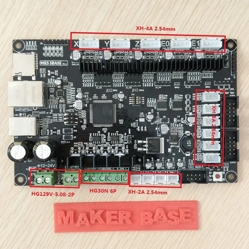 Makerbase MKS SBASE V1.3 32 бит плата управления с открытым исходным кодом поддержка Marlin2.0 и