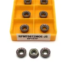 Фрезерные Вставки RPMT08T2MOE JS VP15TF R4, карбидная вставка, инструмент ЧПУ, инструмент для фрезерования, инструмент для токарного станка RPMT 08T2, режущий инструмент