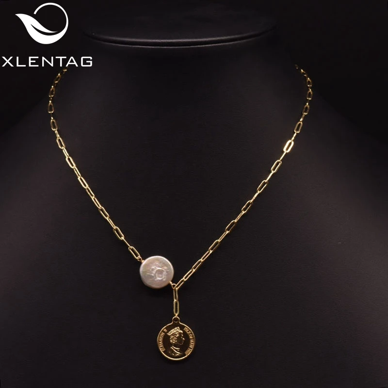 

"Xlentag Pure Natural Baroque Pearl Necklace Retro Exquisite Handmade Women'S Necklace Gifts For Women Girls Jewelry GN0256