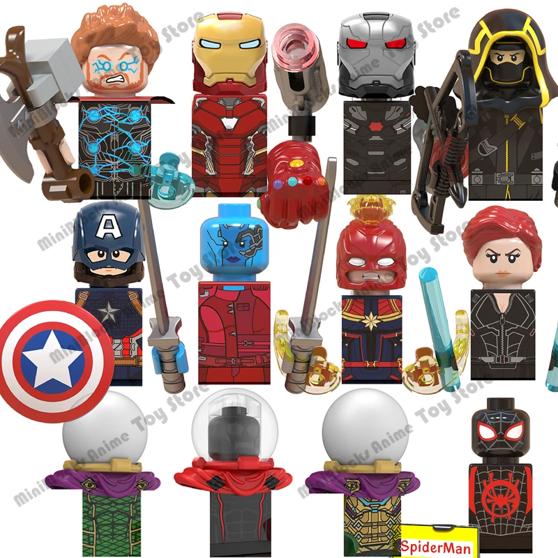 

WM6056 Marvel Мстители, строительные блоки, кирпичи, фильм, ТВ, мини-фигурки героев, серии головок, образовательные искусственные подарки на день р...