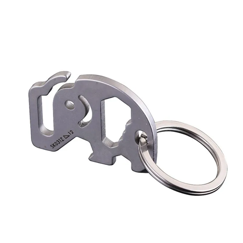 Наружная Многофункциональная портативная цепочка для ключей из титана EDC нож