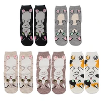 k2382 1 pair colorful cute soft novelty women socks cartoon kawaii funny cat sock girls gift