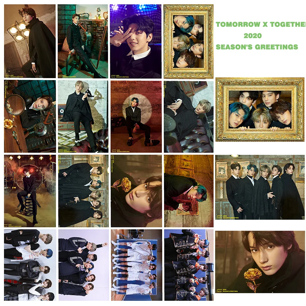 16 шт./компл. модная карта TXT lomo HD Фотопечать Kpop 2020 новый фотоальбом открытка|Набор
