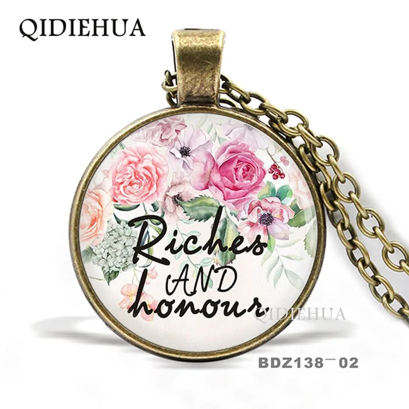Модные Библейские стихи ожерелье стеклянный купол кулон s растение цветок