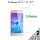 Закаленное стекло для Huawei Y6 2017 Y5 2017 HD взрывозащищенное полноэкранное Защитное стекло для Huawei Y5 Y6 2017
