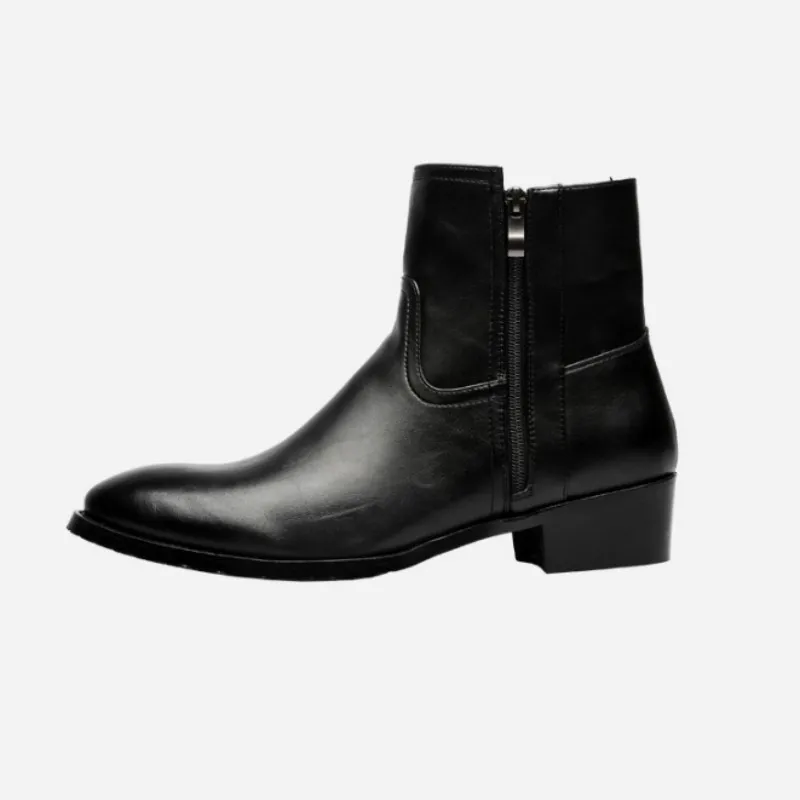 Мужские ботильоны с острым носком большие размеры 45 46 Байкерская кожаная обувь