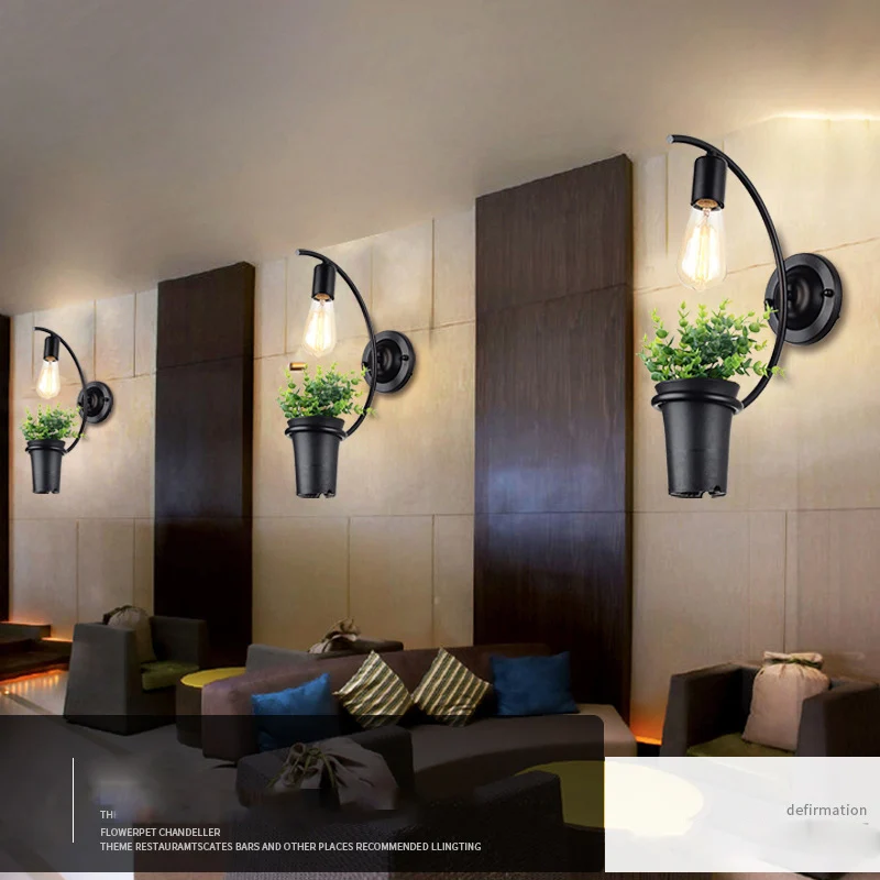 Новый художественный настенный светильник для растений простая современная