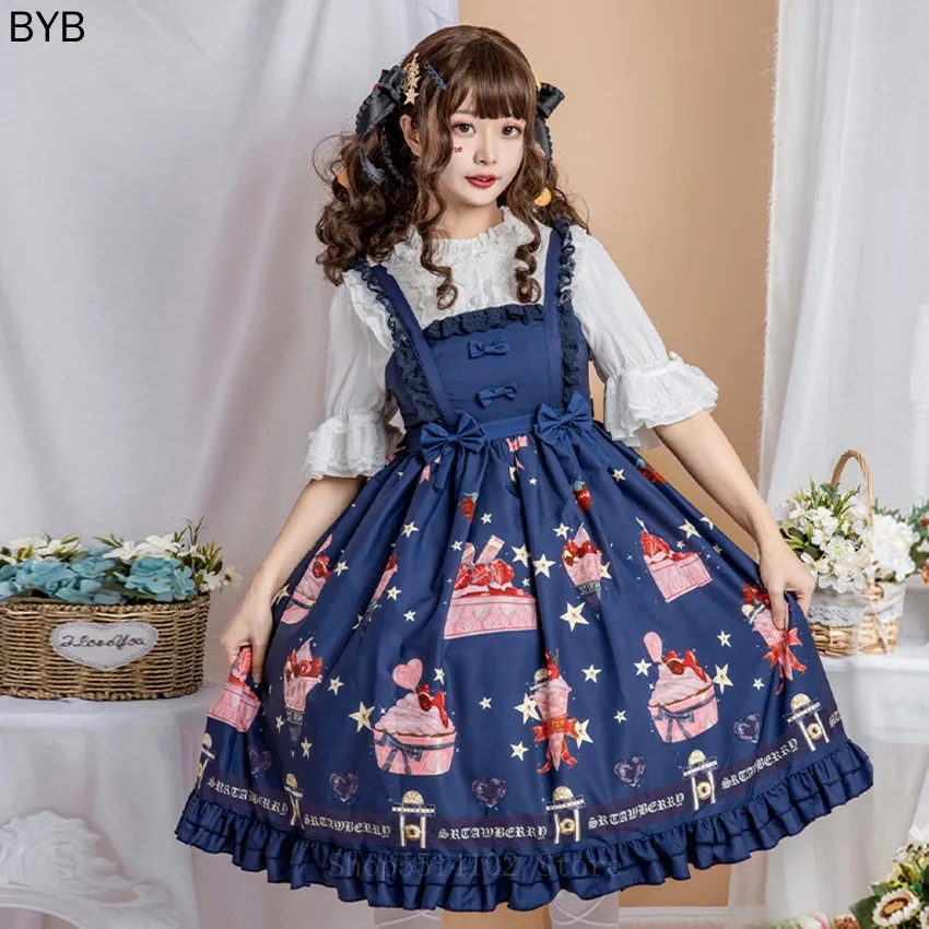 Японский Kawaii для девочек сладкая принцесса платье лолиты в готическом стиле АО