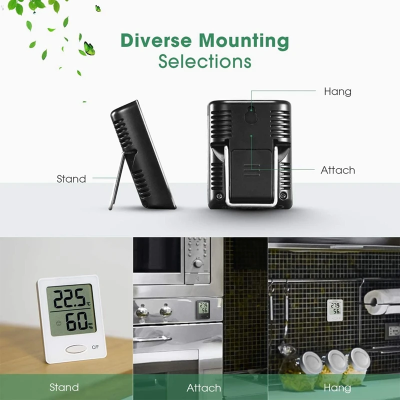 

Room Thermometer, [Mini Style] Humidity Meter, Thermometer with LCD Display, Monitor Temperature and Humidity