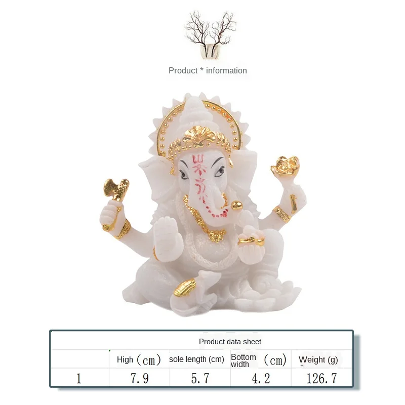 

New creative Southeast Asian ornaments Lotus Elephant God resin crafts home decoration gifts