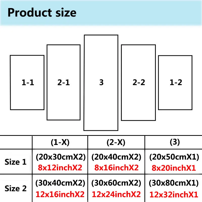 Без рамки 5 шт. красное золото дерево живопись на холсте с принтом роскошные