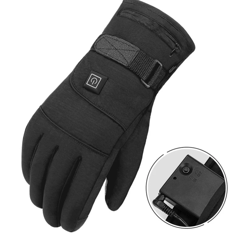 

Unisex Winter Warm Electric Heated Gloves Waterproof Ski Touch Screen Mittens X7JB