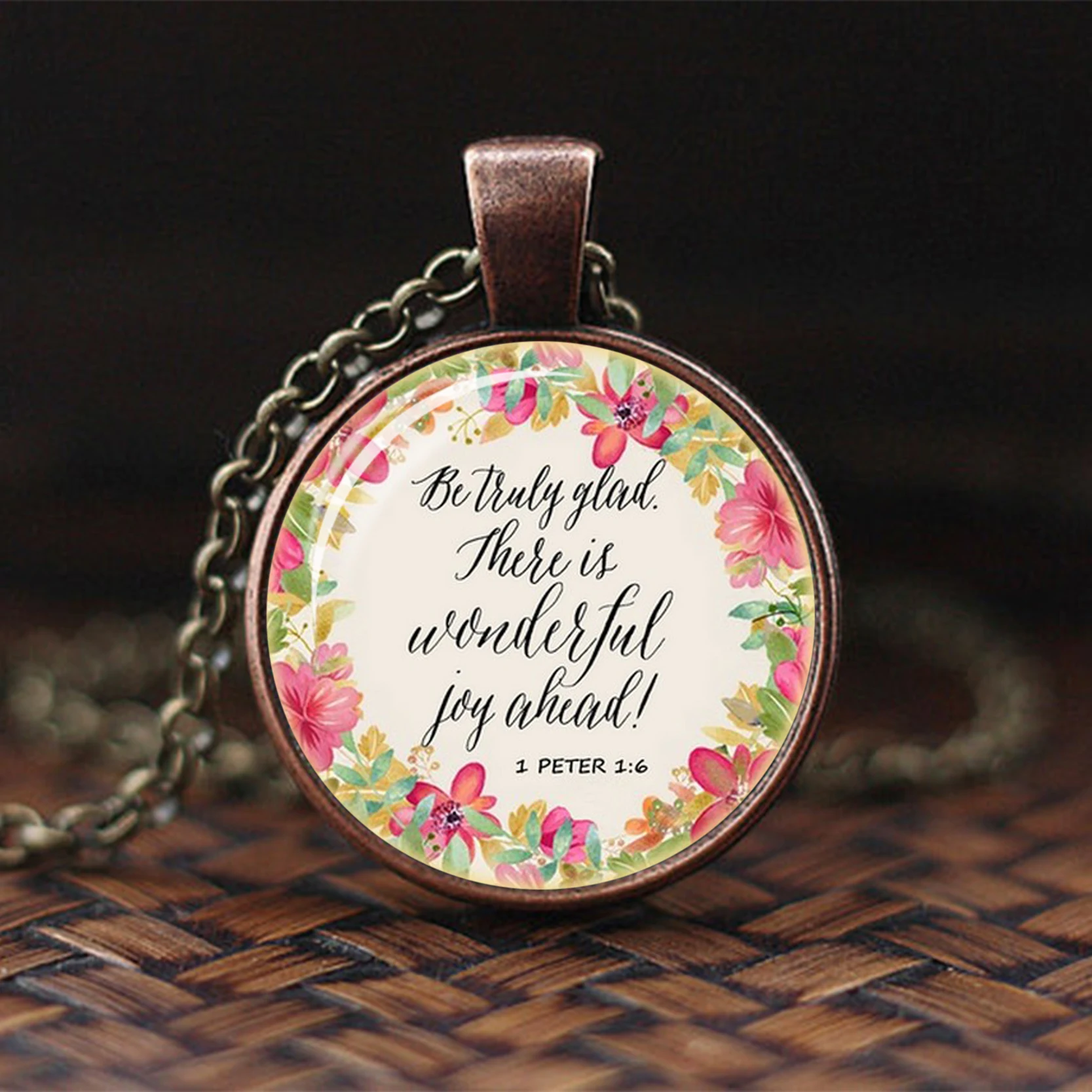 Бог в ней она не упадет Библейская Подвеска со стихом Писания Цитата Ювелирные