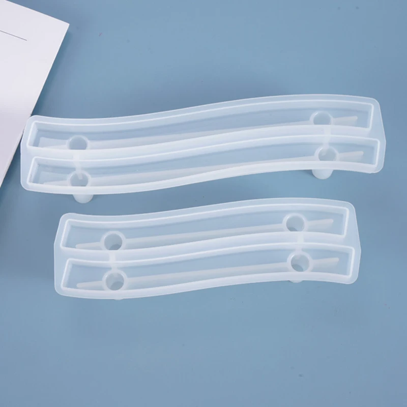 

1Pair Fruit Tray Handle Silicone Molds Crystal Clear Epoxy Resin Mold Bending Tray Handle Mould For DIY Crafts