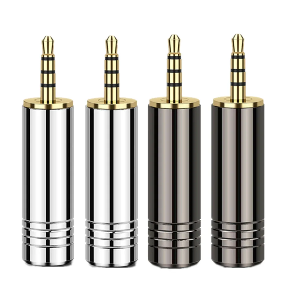 

Jack 2.5 Headphone Plug Gold 4 Pole Stereo Copper Audio Adapter Bright Shell Earphone Wire Connector DIY 2.5mm Balance Plug Hifi