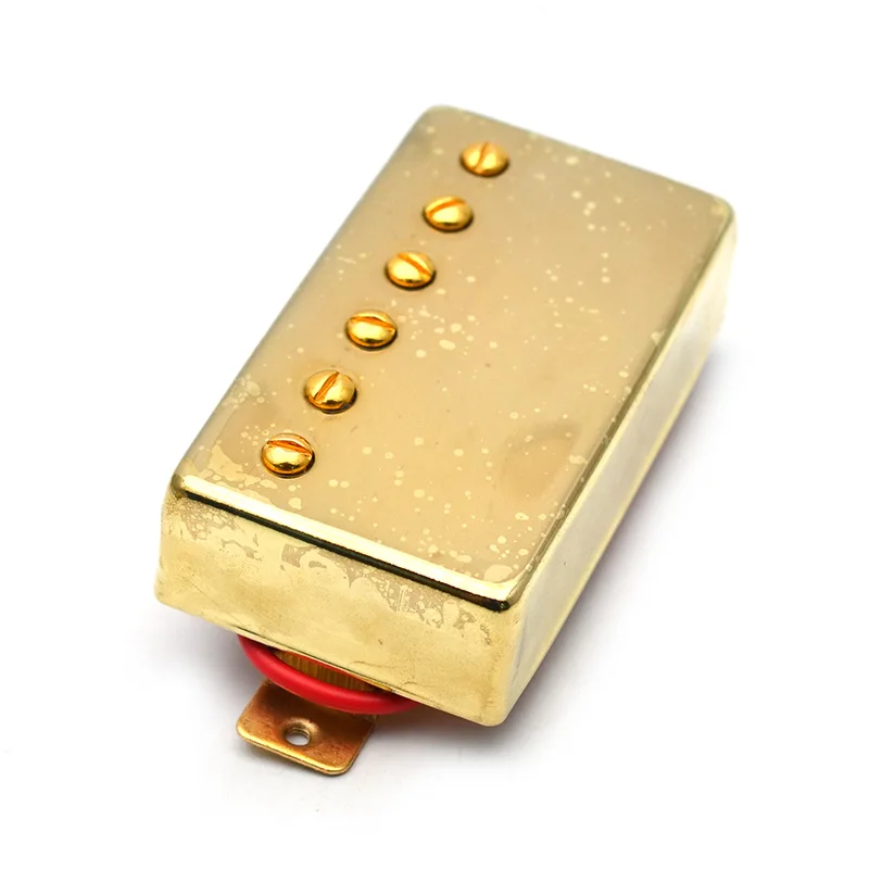 humbucker e gitarre pickup goldchrom hals brücke pickup für lp style e gitarre messing abdeckung guitarra pickup free global shipping