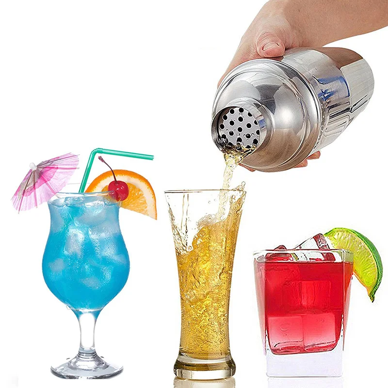 

Stainless Steel Cocktail Shaker Mixer Wine Martini Boston Shaker For Bartender Drink Party Bar Tools 750ML