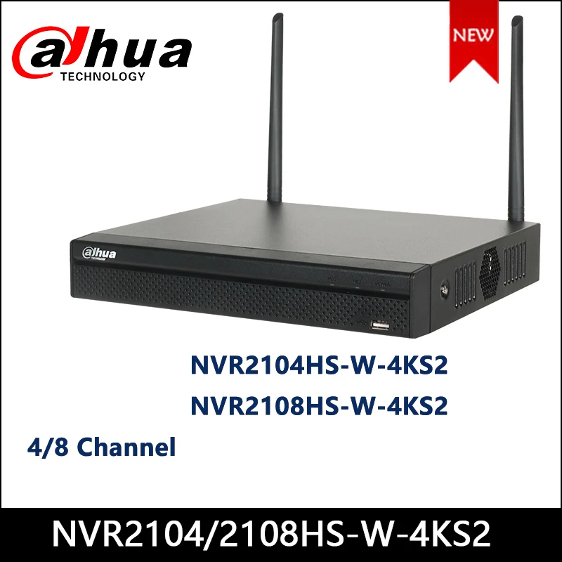 

Dahua WIFI 4/8 Channel Compact 1U Lite 4K H.265 Wireless WIFI Network Video Recorder NVR2104HS-W-4KS2 NVR2108HS-W-4KS2