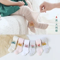 baby infants kids toddlers girls boys knee high socks tights leg warmer ribbon bow solid cotton stretch cute lovely 0 3y