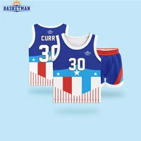 full sublimation basketball uniform for boys girls sportwear usa letter prints jerseys sports training quick dry kids tracksuits