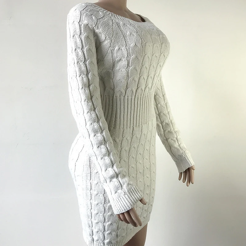 

New hot sale mid-length waist strapless sweater Dresses for women Without belt fashion Clothing Tight Sexy Clothes dropship
