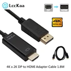 4K x 2K адаптер с портом дисплея на HDMI-совместимый преобразователь порта дисплея штекер DP на штекер HD ТВ кабель адаптер видео аудио для ПК ТВ