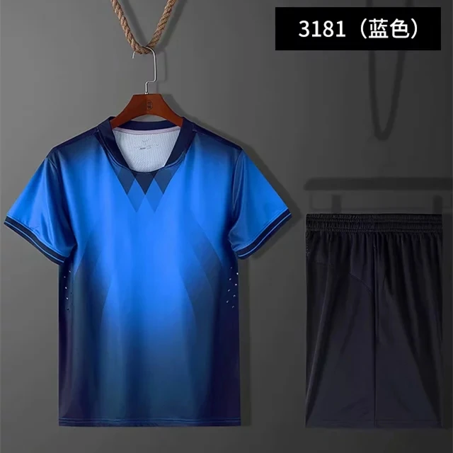 3181 blue Мужской, женский, детский футбольный комплект, форма Джерси, спортивный комплект, одежда Survete, мужские футболки для футбола, спортивные костюмы, изготовленные на заказ, с принтом - Цвет: 3181 blue
